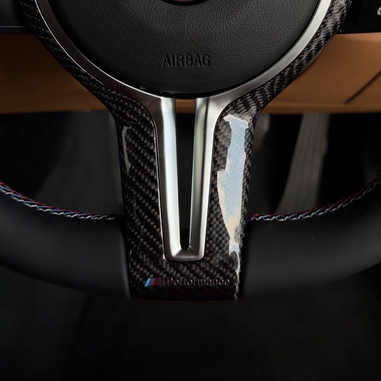 BMW M Performance Alcantara Steering [Red] — view 2